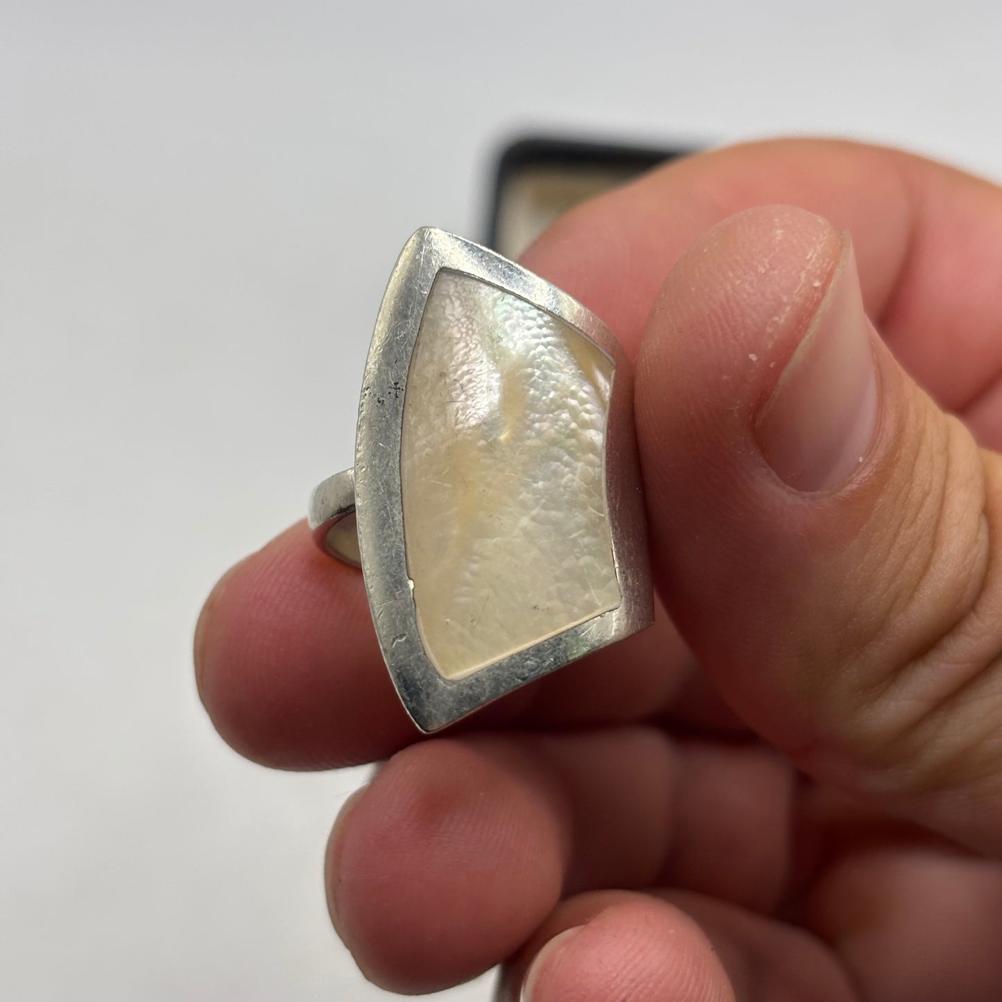 Silver Pearl Ring (M)