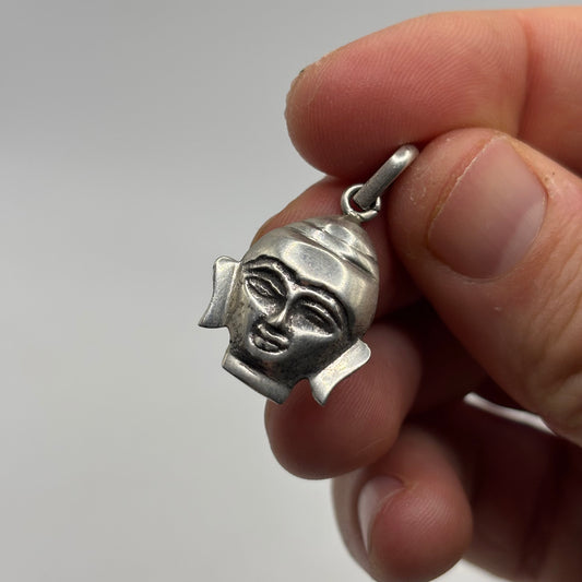 Silver Imp Face Pendant