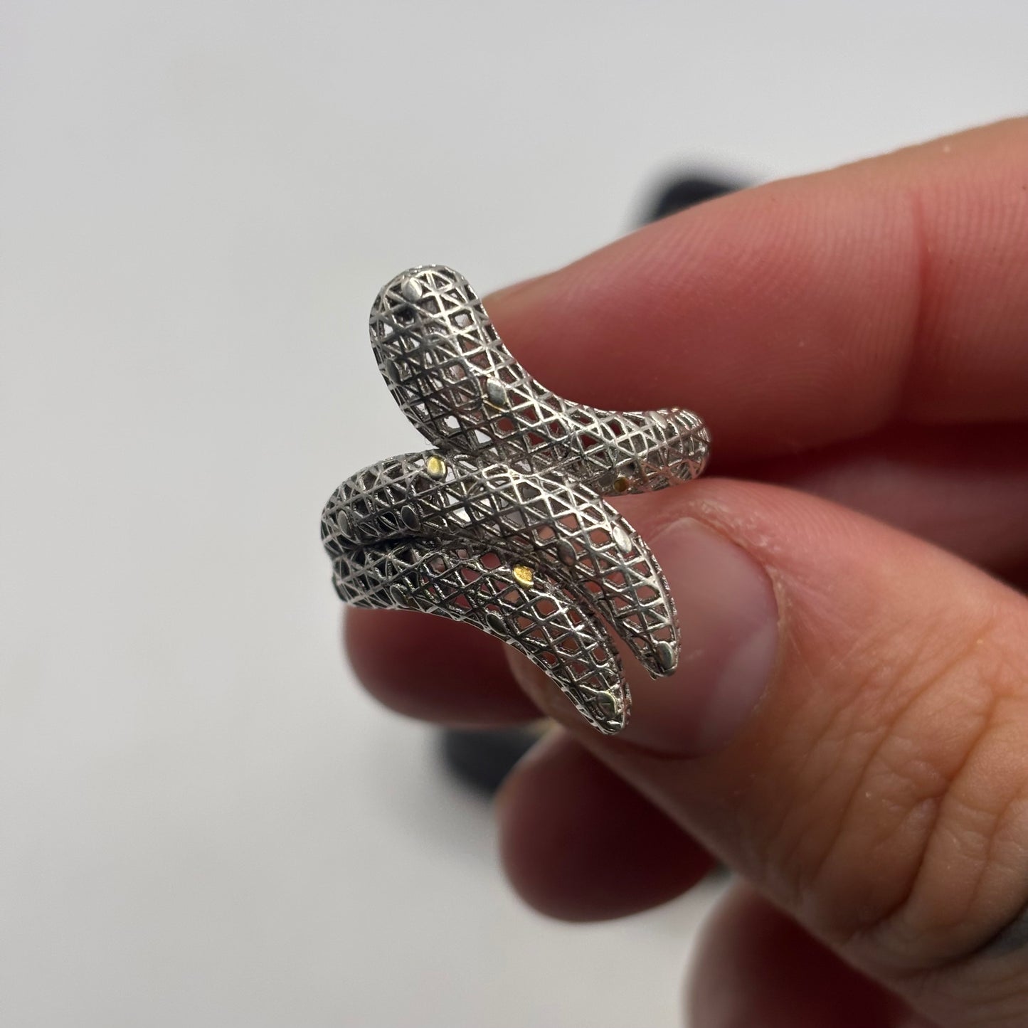 Silver Unusual Snake Ring (R)