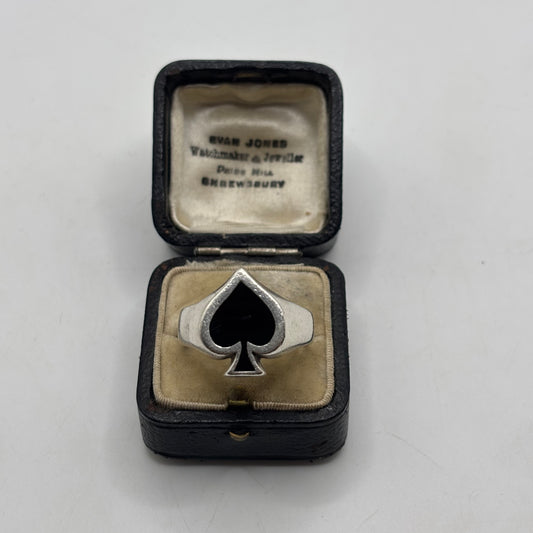 The Great Frog Ace Of Spades Enamel Ring
