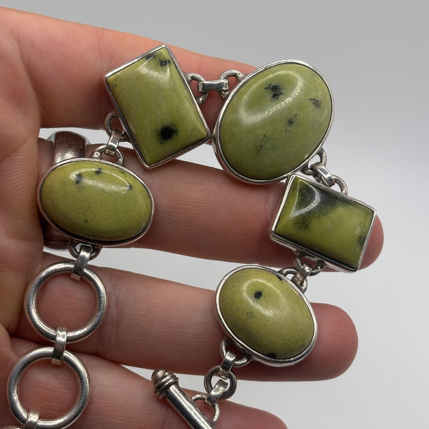 Silver 6”-7.5” Serpentine Bracelet