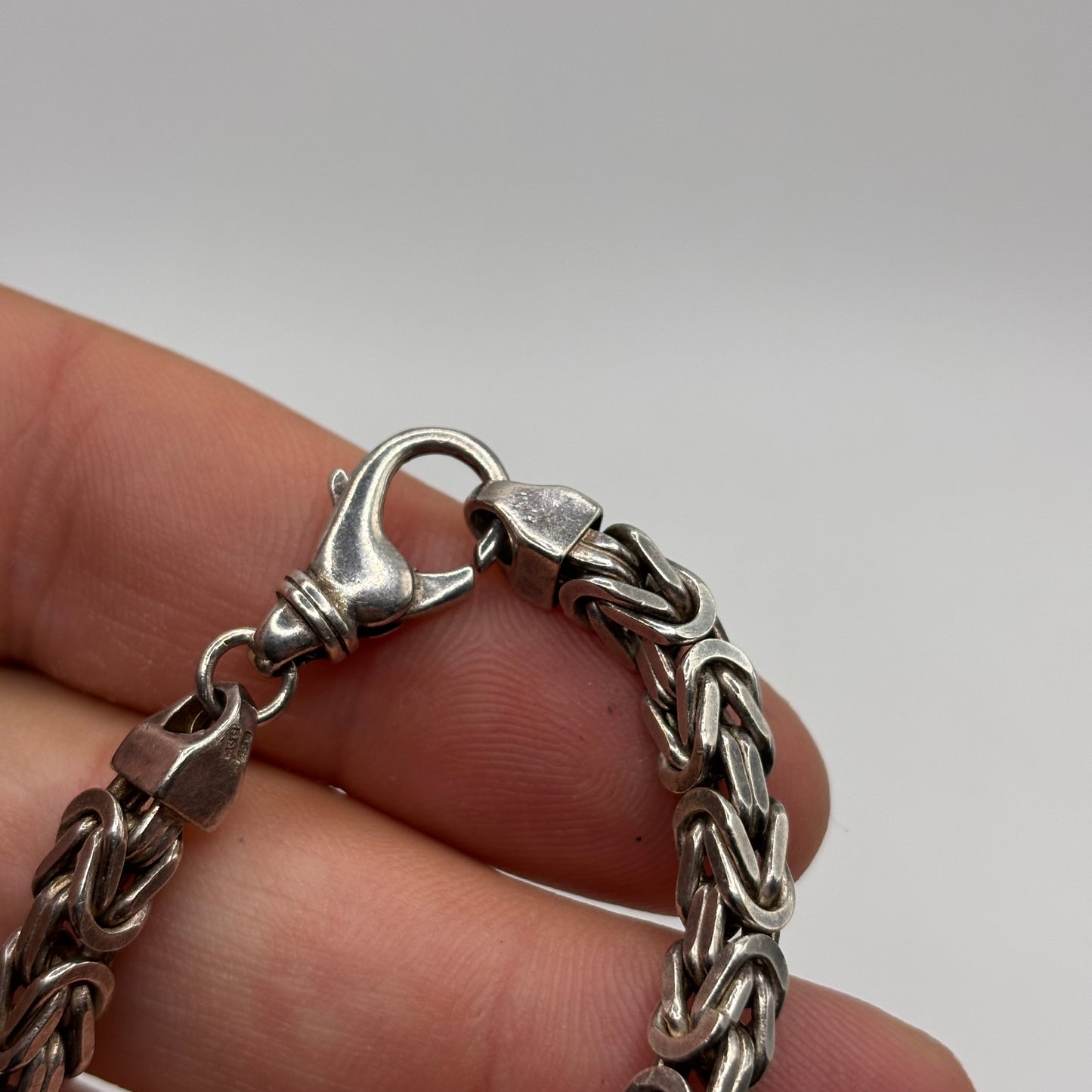 Silver 7” Byzantine Bracelet