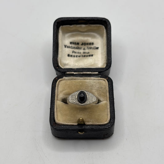 Silver Onyx Signet Ring