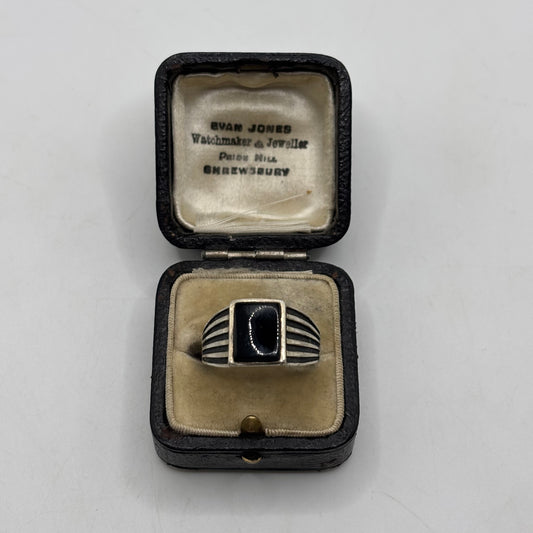 Silver Onyx Signet Ring (S)