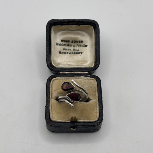 Silver Garnet Ring