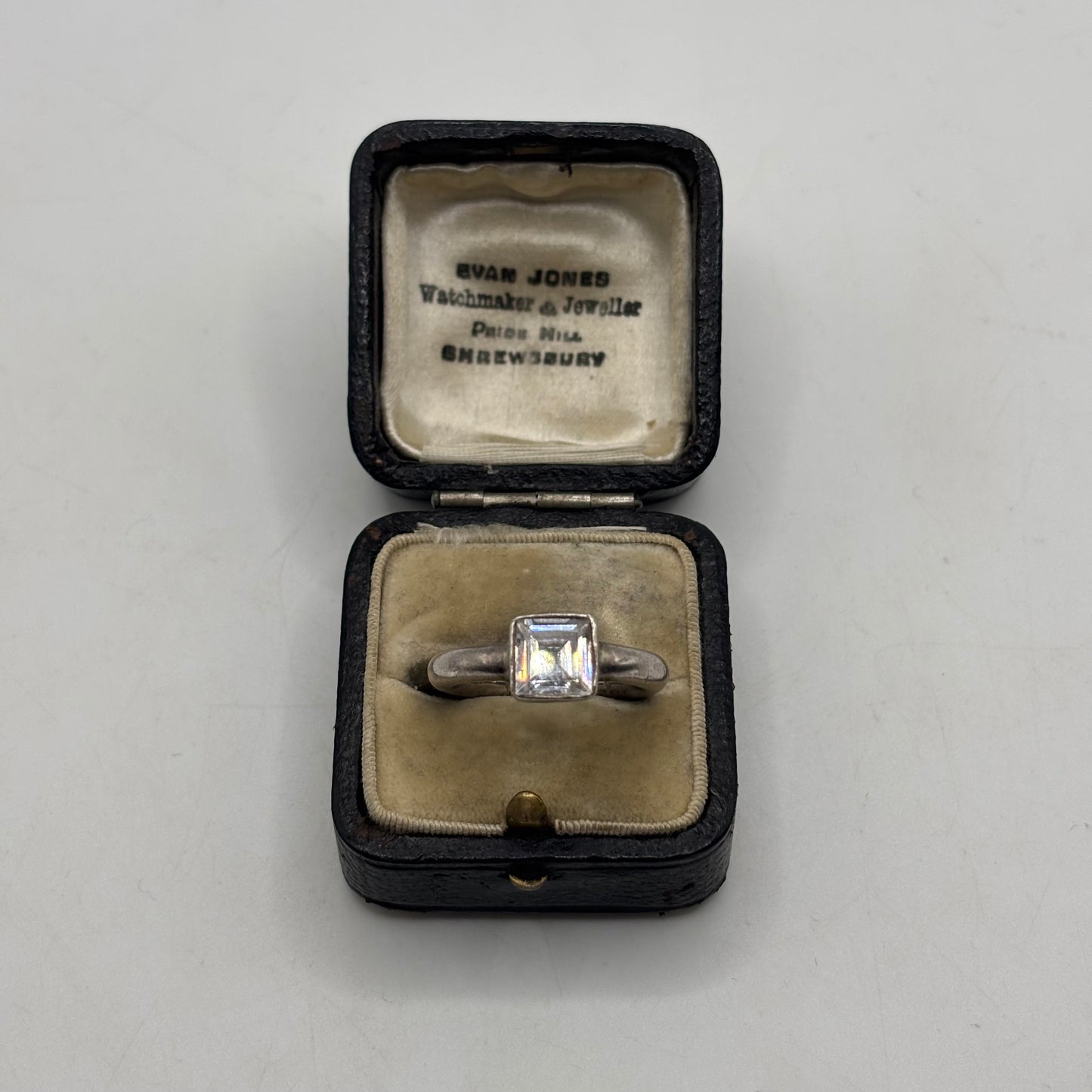 Silver Chunky CZ Ring (J 1/2)