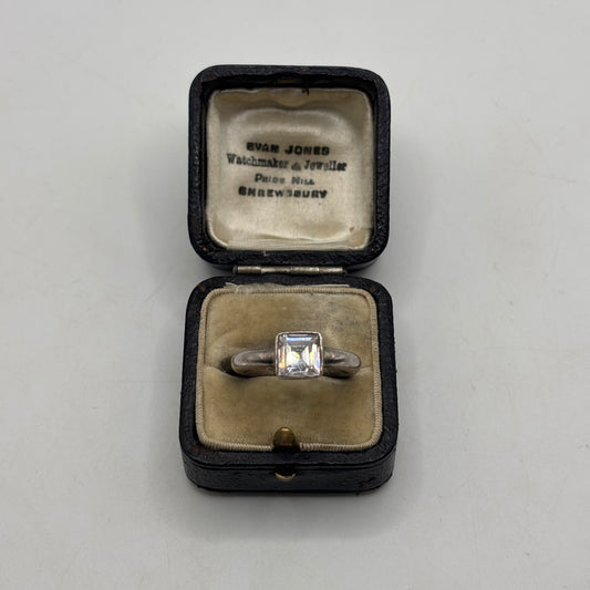 Silver Chunky CZ Ring (J 1/2)