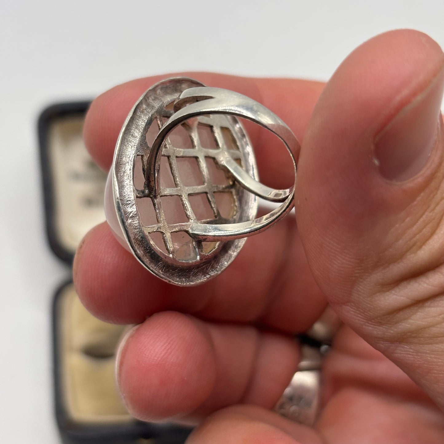 Silver Rose Quartz Ring (N)