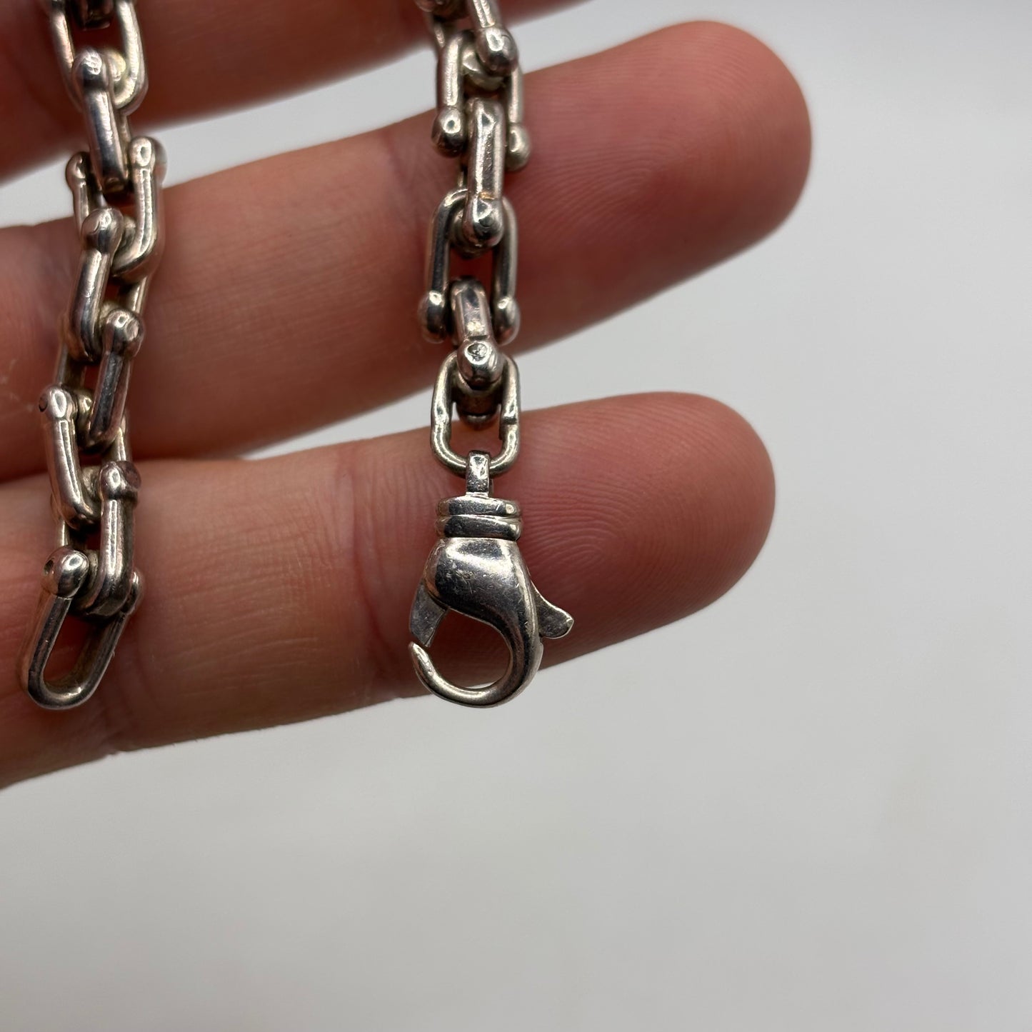 Silver 7.5” Unusual Link Bracelet