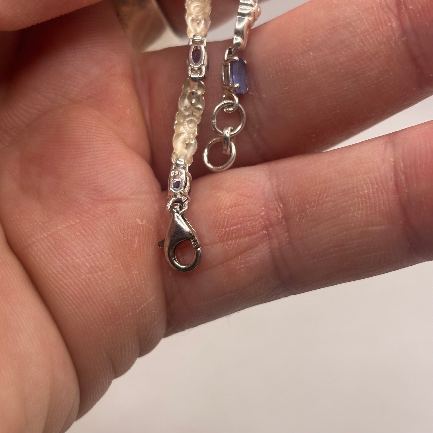 Silver 7.5” Tanzanite Bracelet