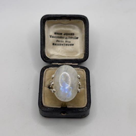 Silver Moonstone Ring