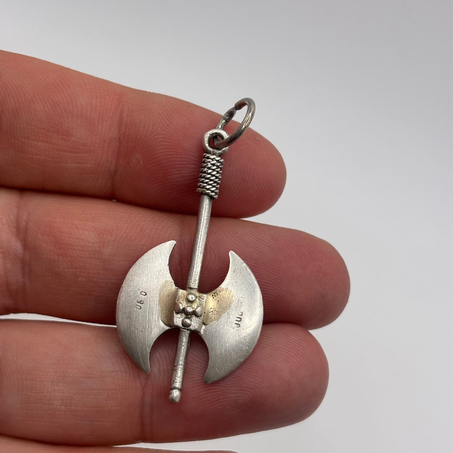 Silver Battle Axe Pendant