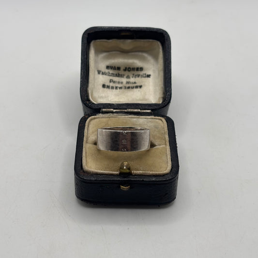 Silver Diamond Band Ring