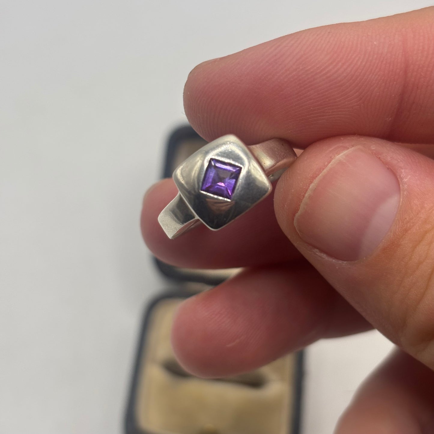 Silver Amethyst Ring (N 1/2)