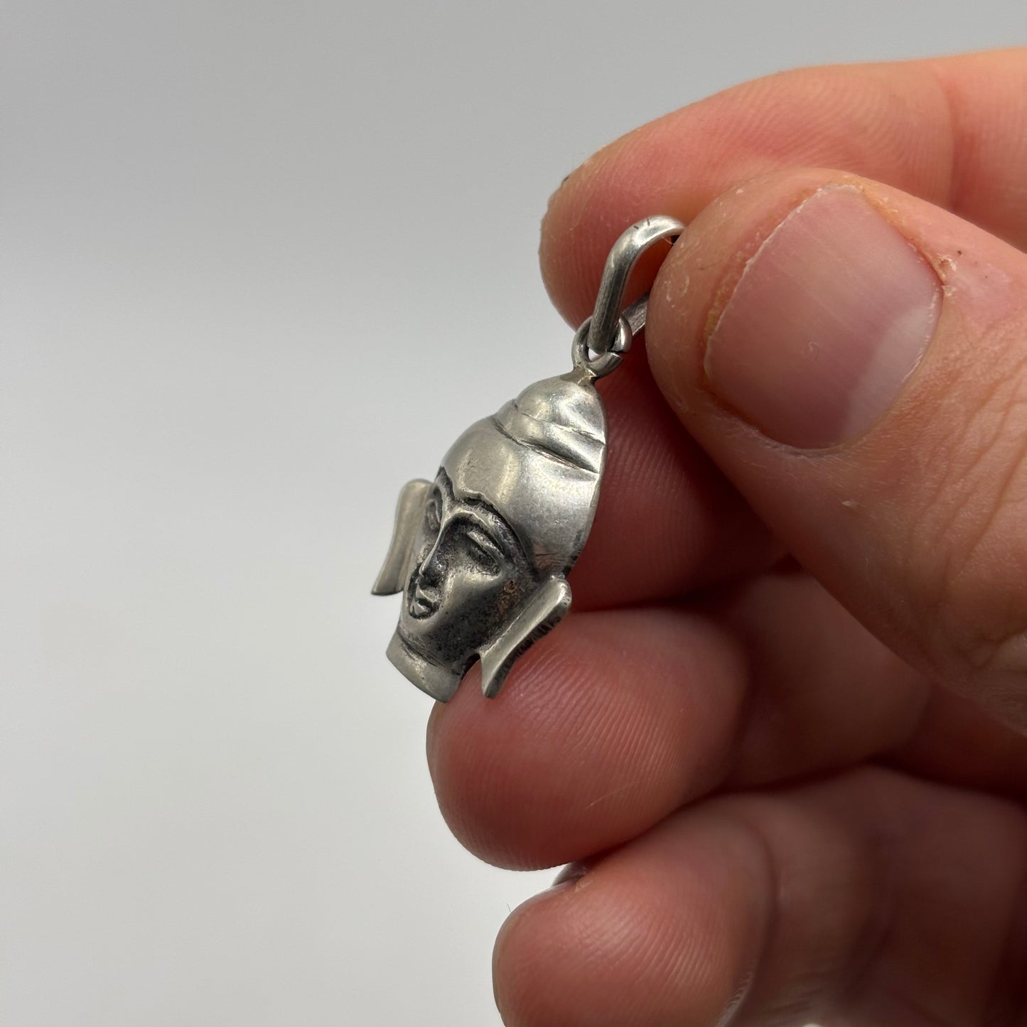 Silver Imp Face Pendant