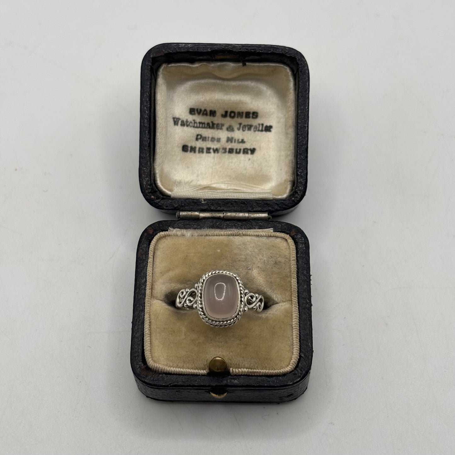 Silver Rose Quartz Ring