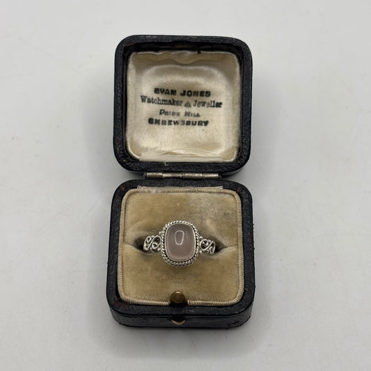 Silver Rose Quartz Ring