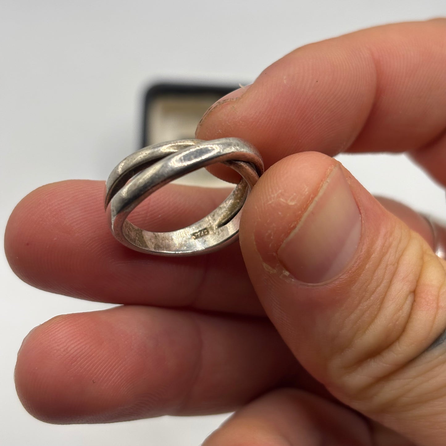 Silver Abstract Band Ring