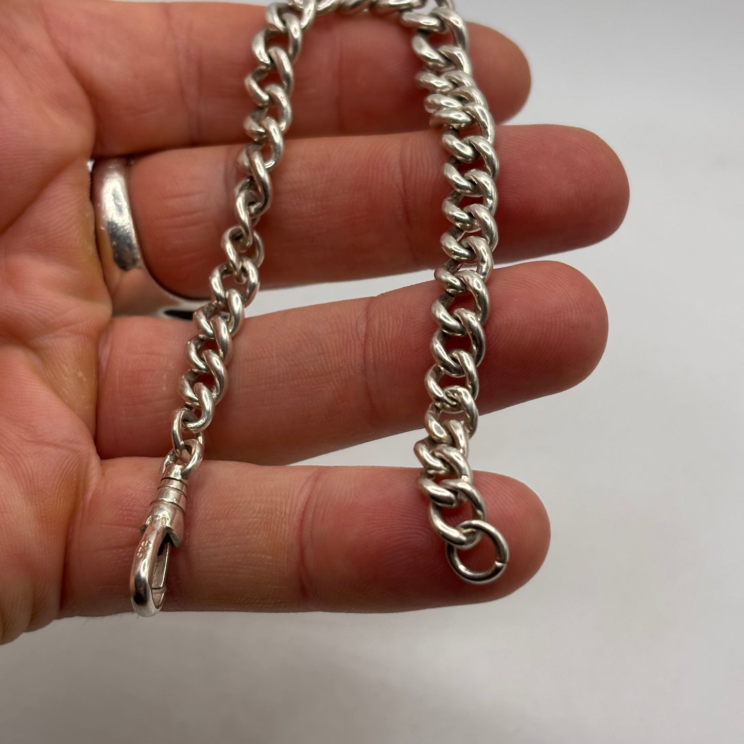 Silver 7.5” Graduated Link Bracelet