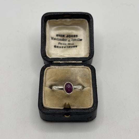 Silver Raw Ruby Ring