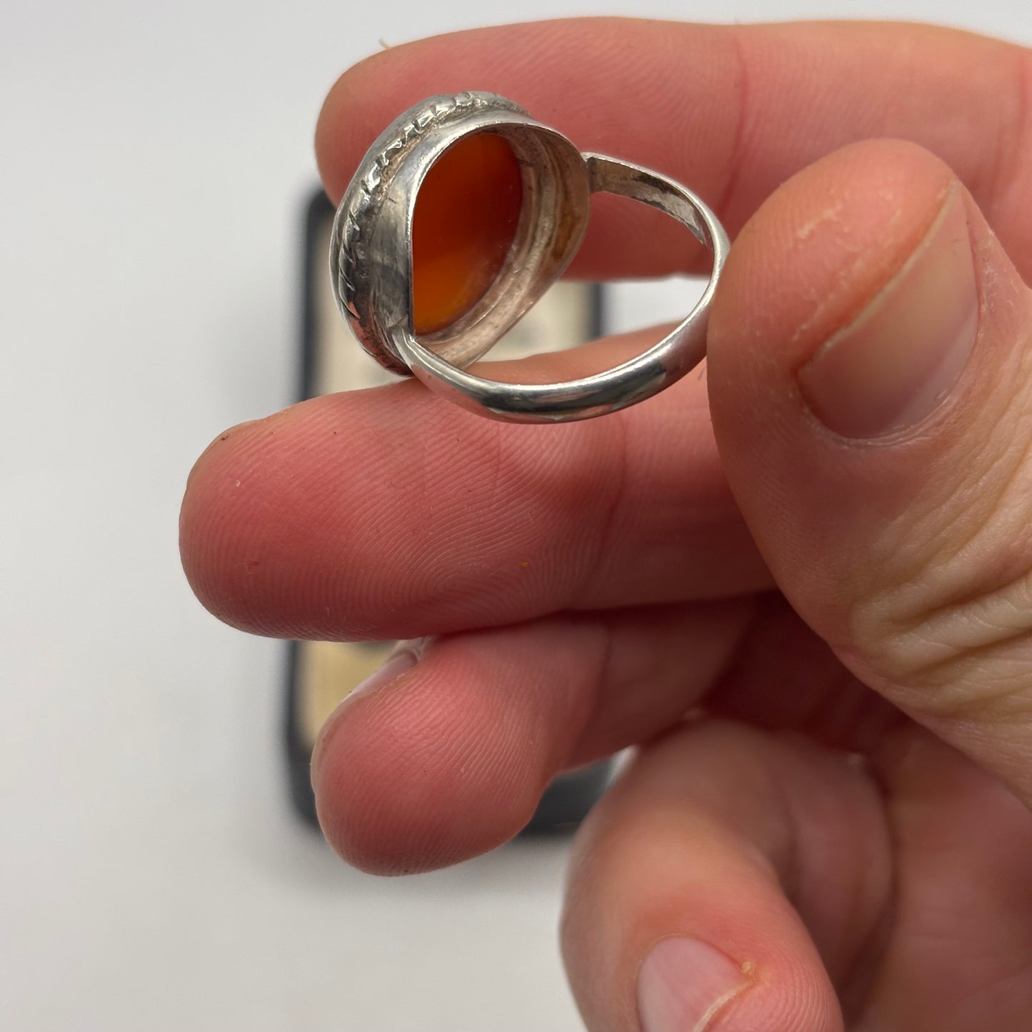 Silver Carnelian Ring