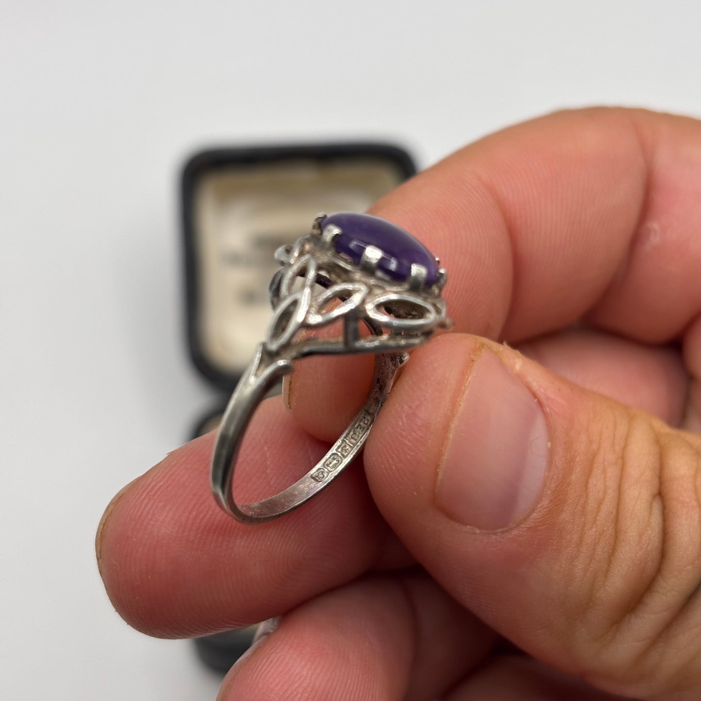 Silver Vintage Amethyst Ring (P 1/2)
