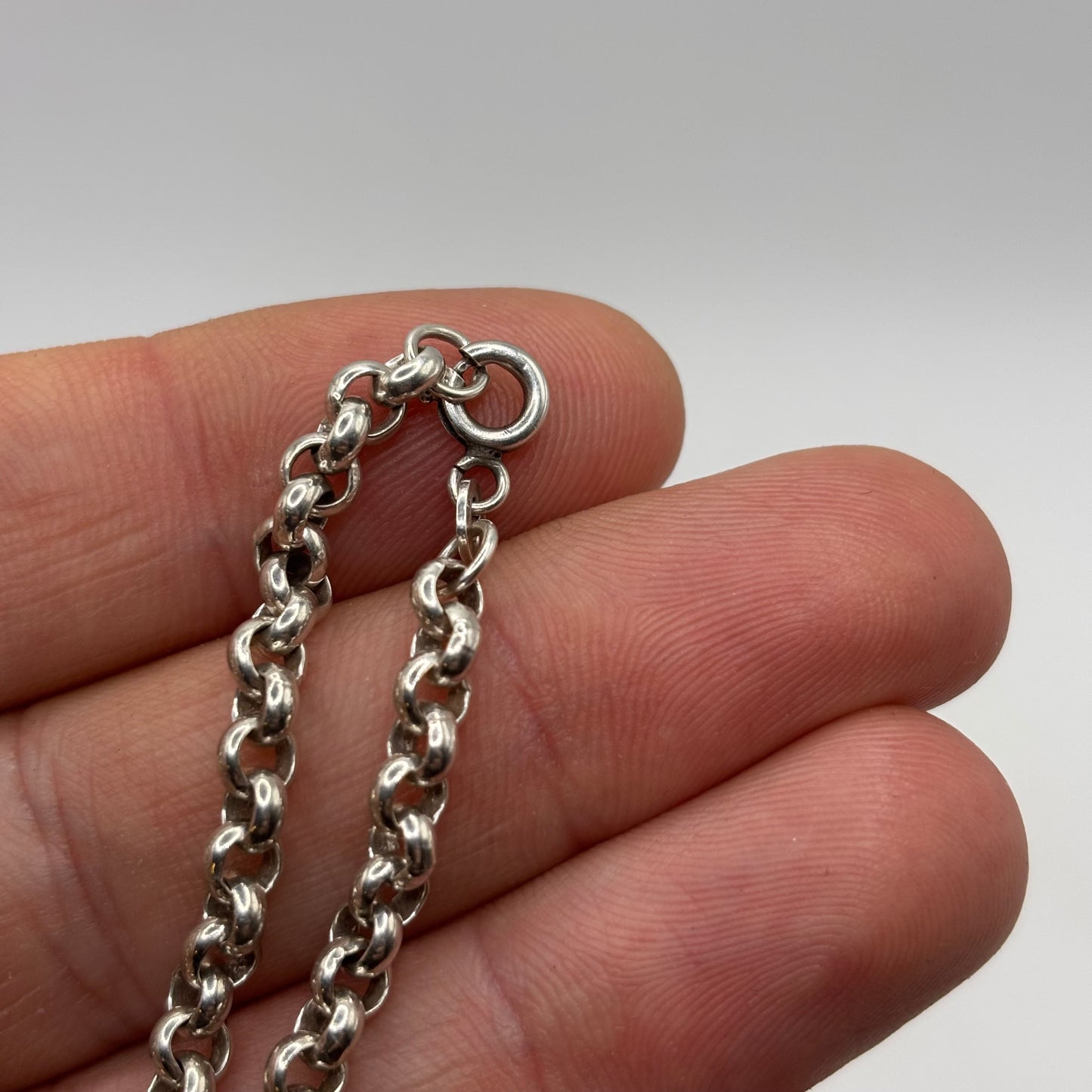 Silver 18” Belcher Chain Necklace