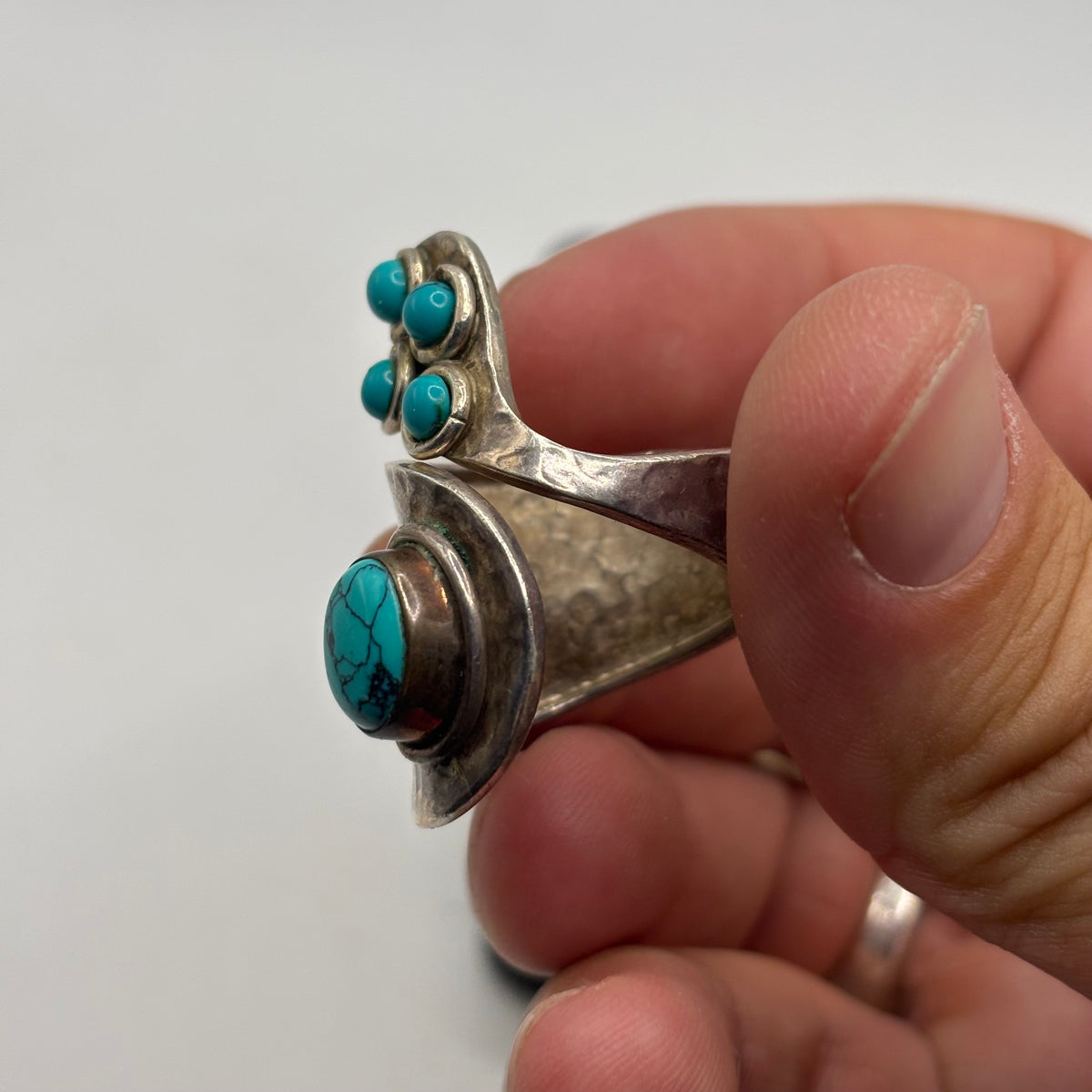 Silver Large Turquoise Ring (M)