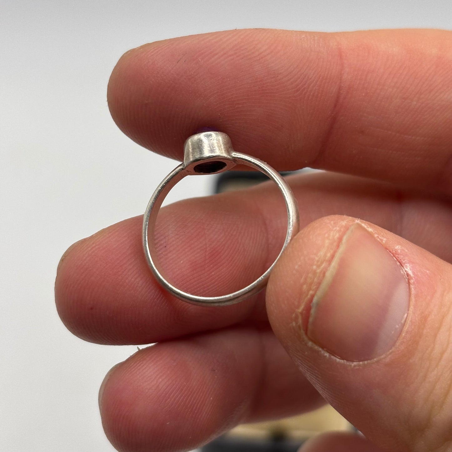 Silver Raw Ruby Ring