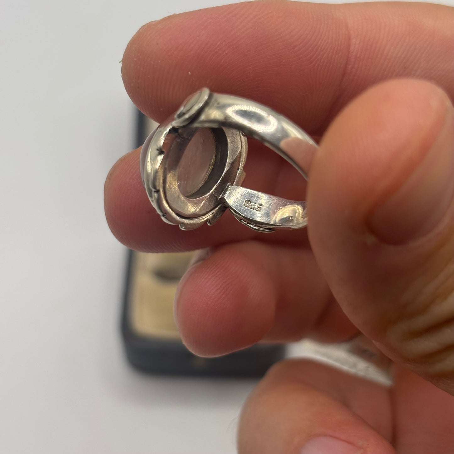 Silver Rose Quartz Ring