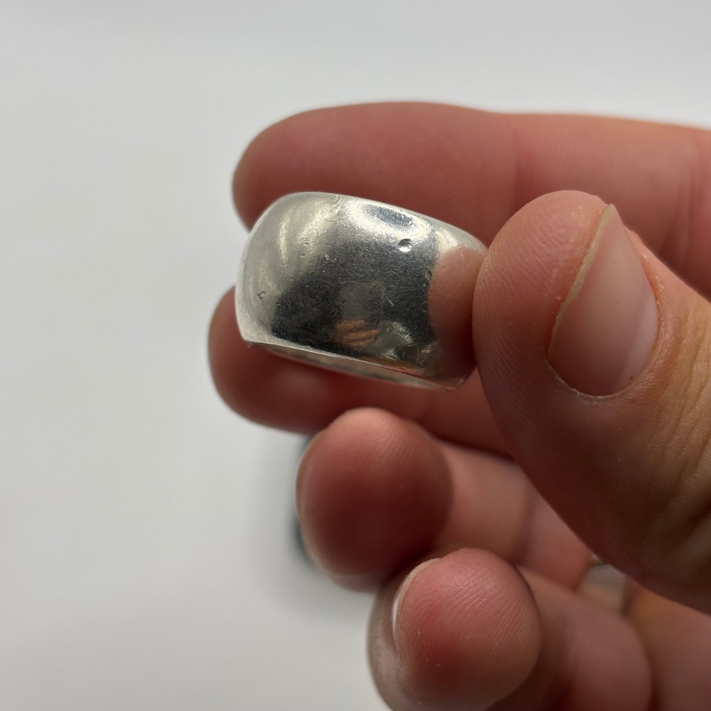 Silver Heavy Tilly Sveaas Band Ring (L)