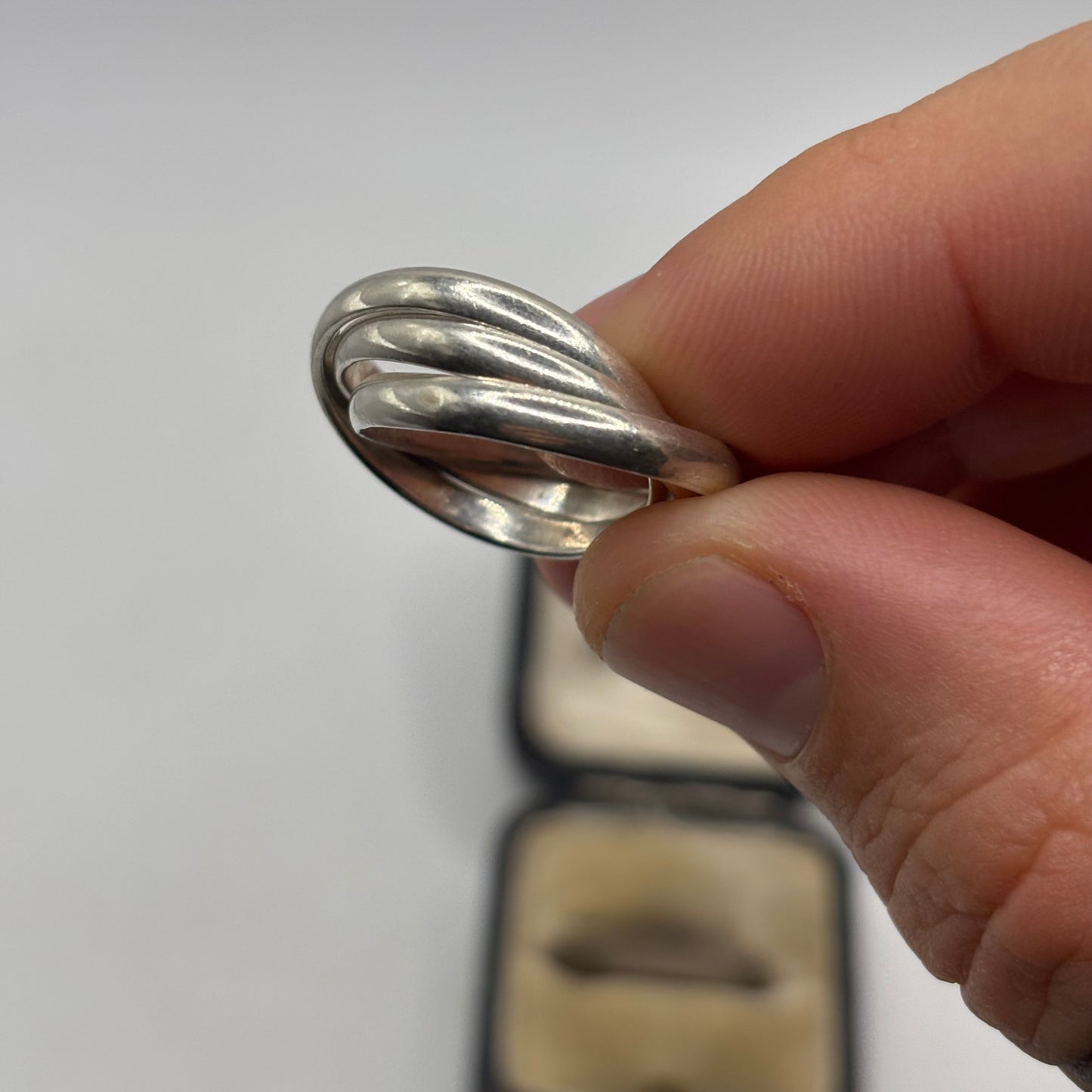 Silver Russian Wedding Band Ring