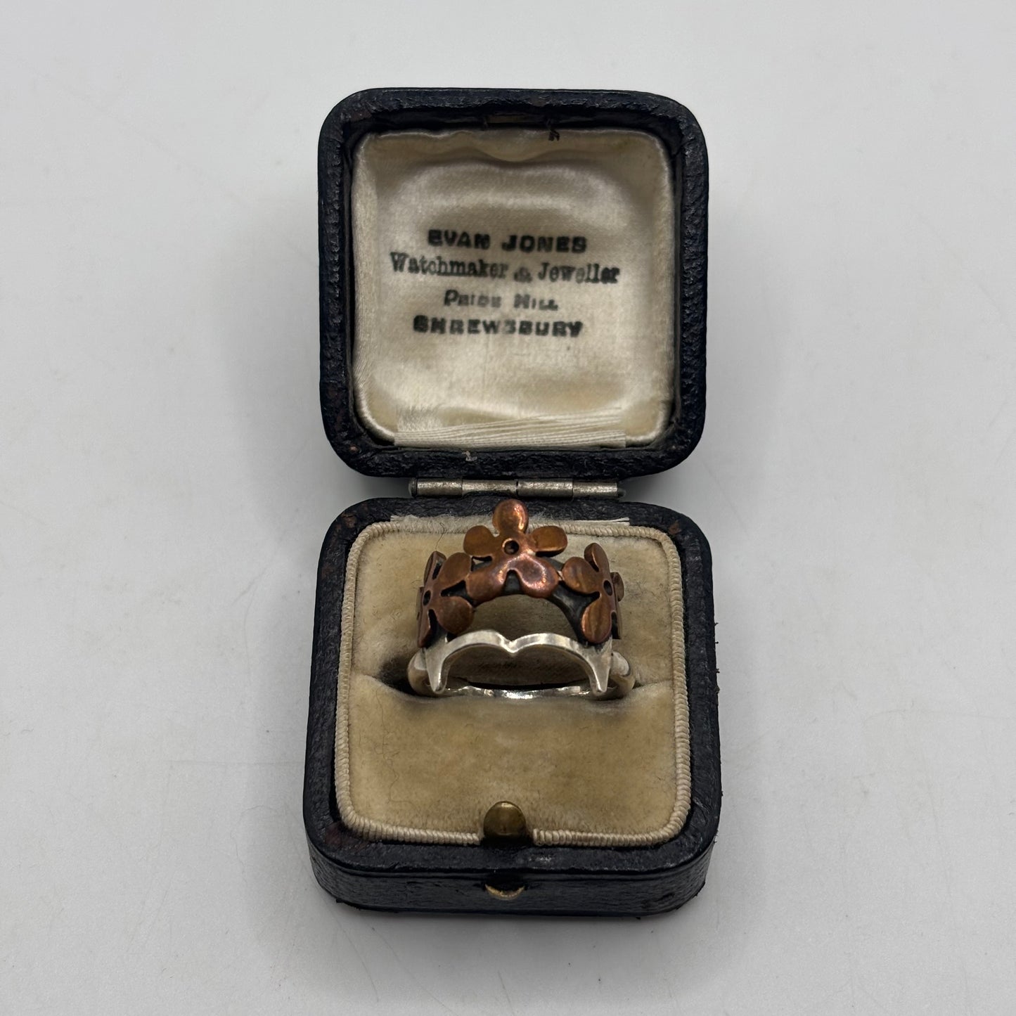 Silver & Copper Flower Ring