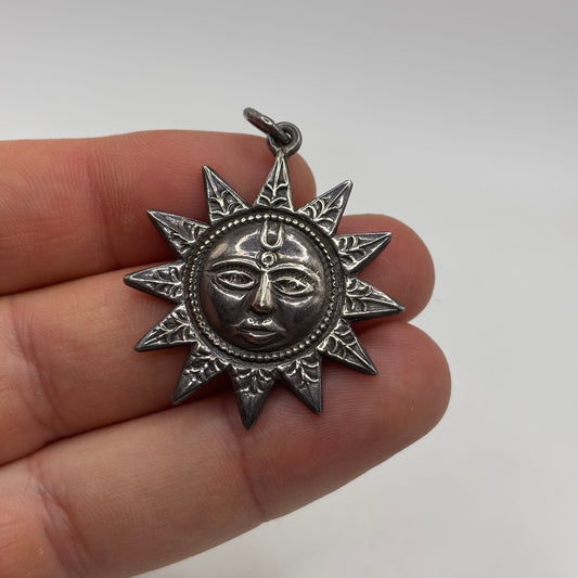 Silver Beautiful Sun Pendant