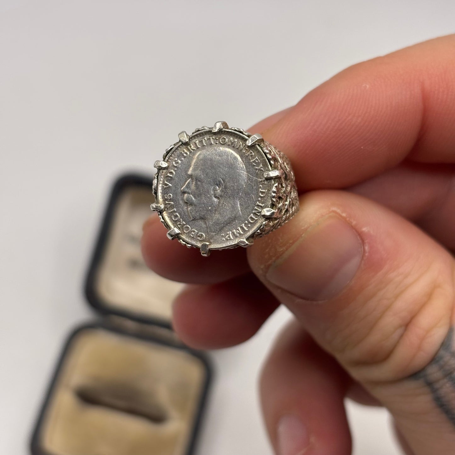 Silver “1914” Coin Ring