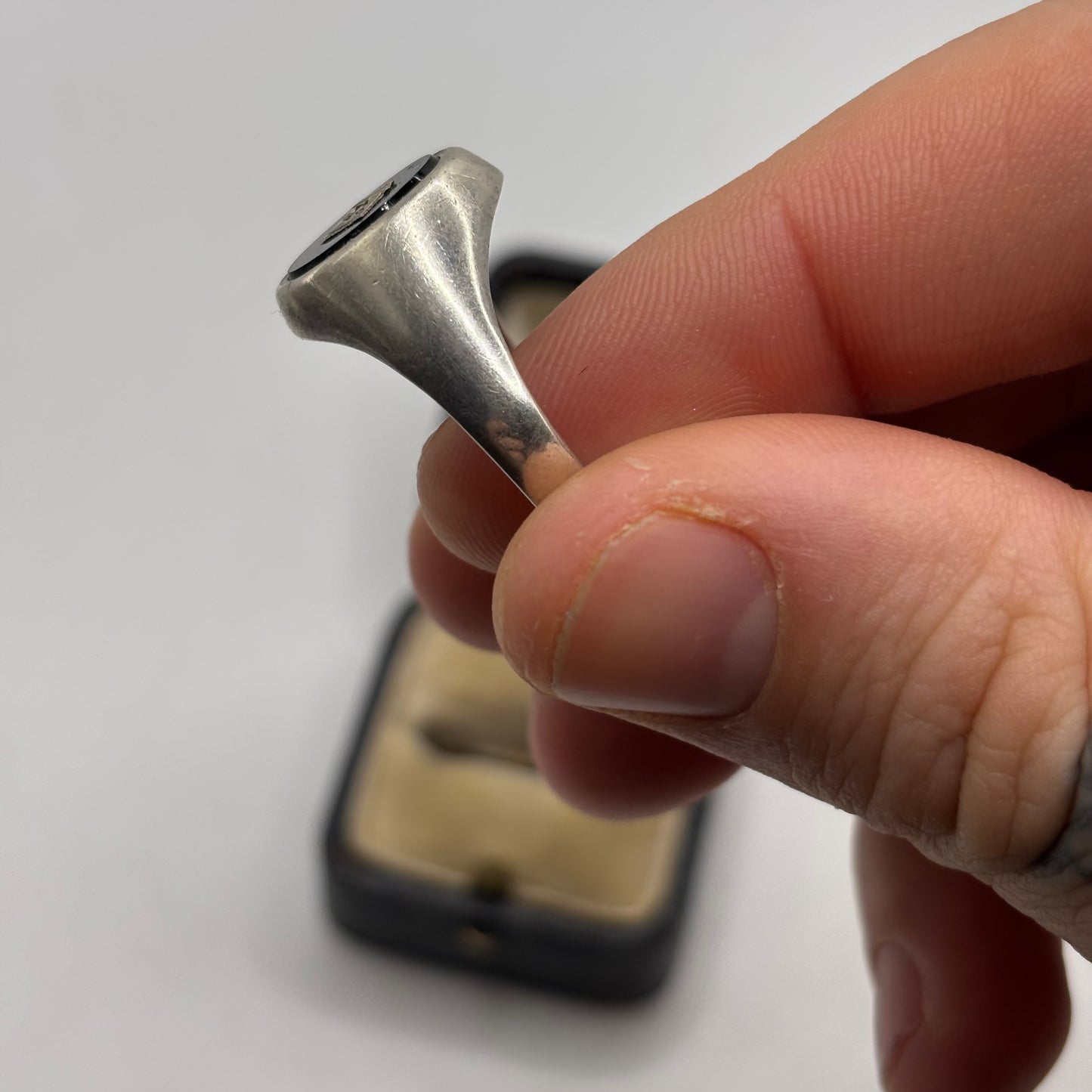 Silver Onyx Signet Ring (Z)