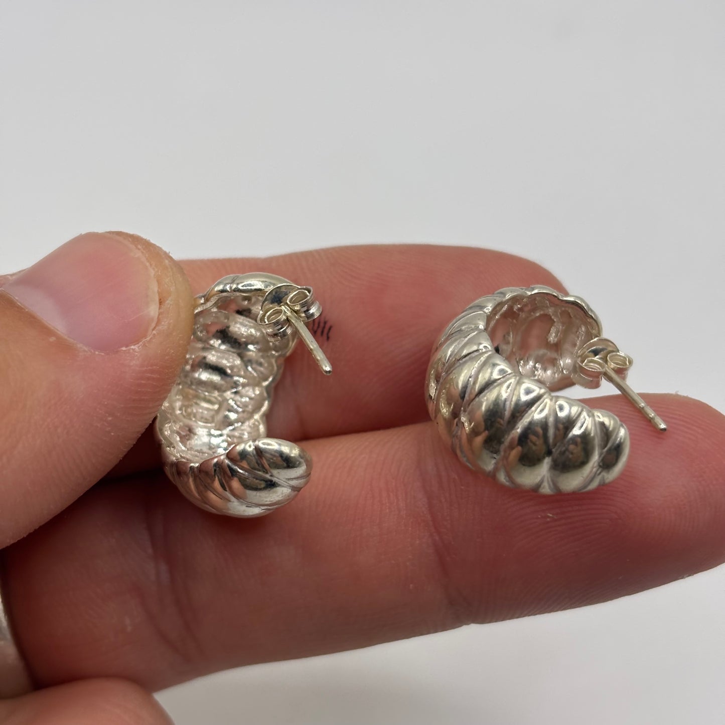 Silver Chunky Earrings