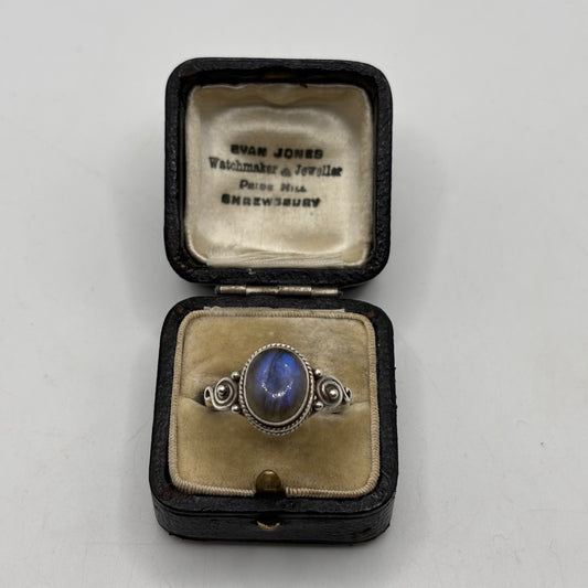 Silver Labradorite Ring