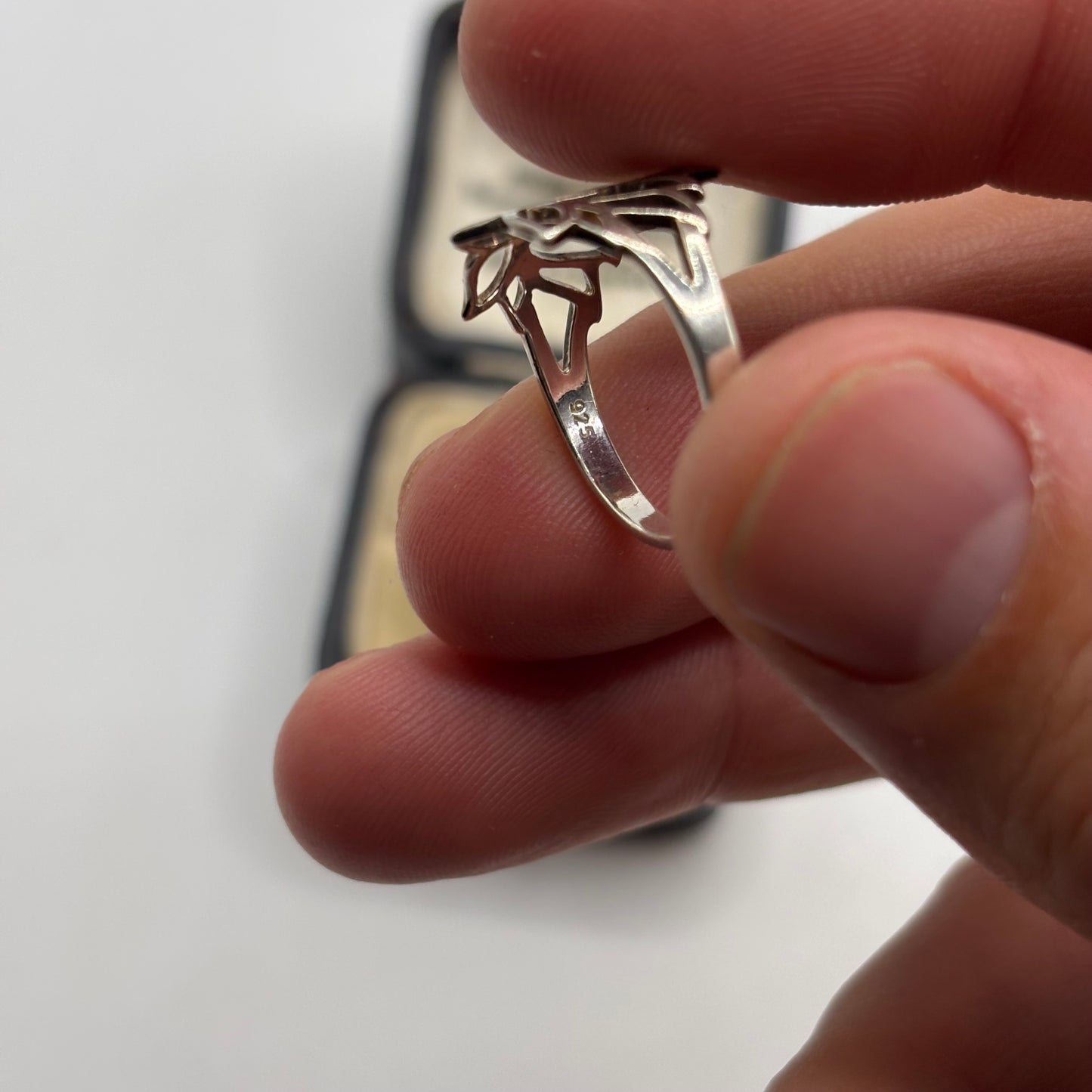 Silver Lotus Flower Ring (N)