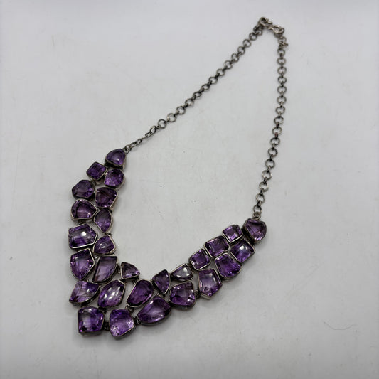 Silver 18” Incredible Amethyst Necklace