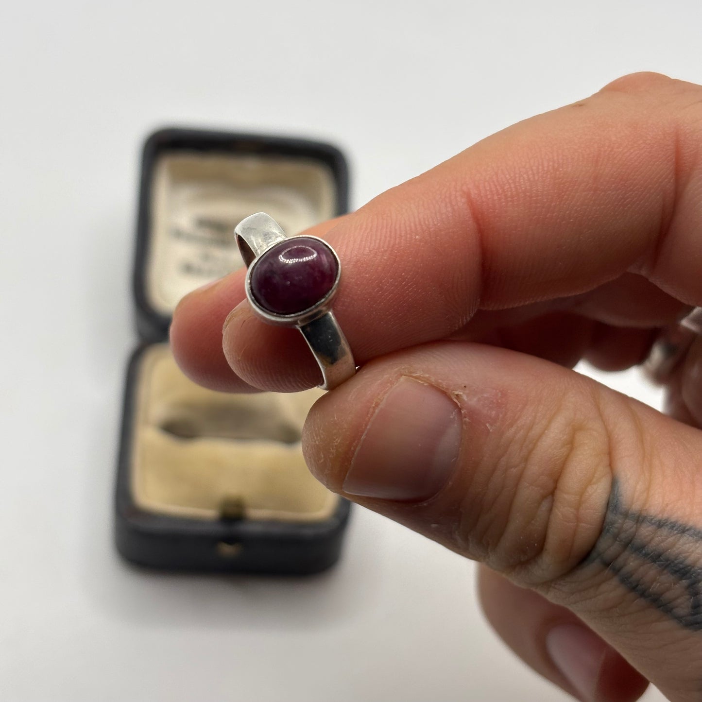 Silver Raw Ruby Ring