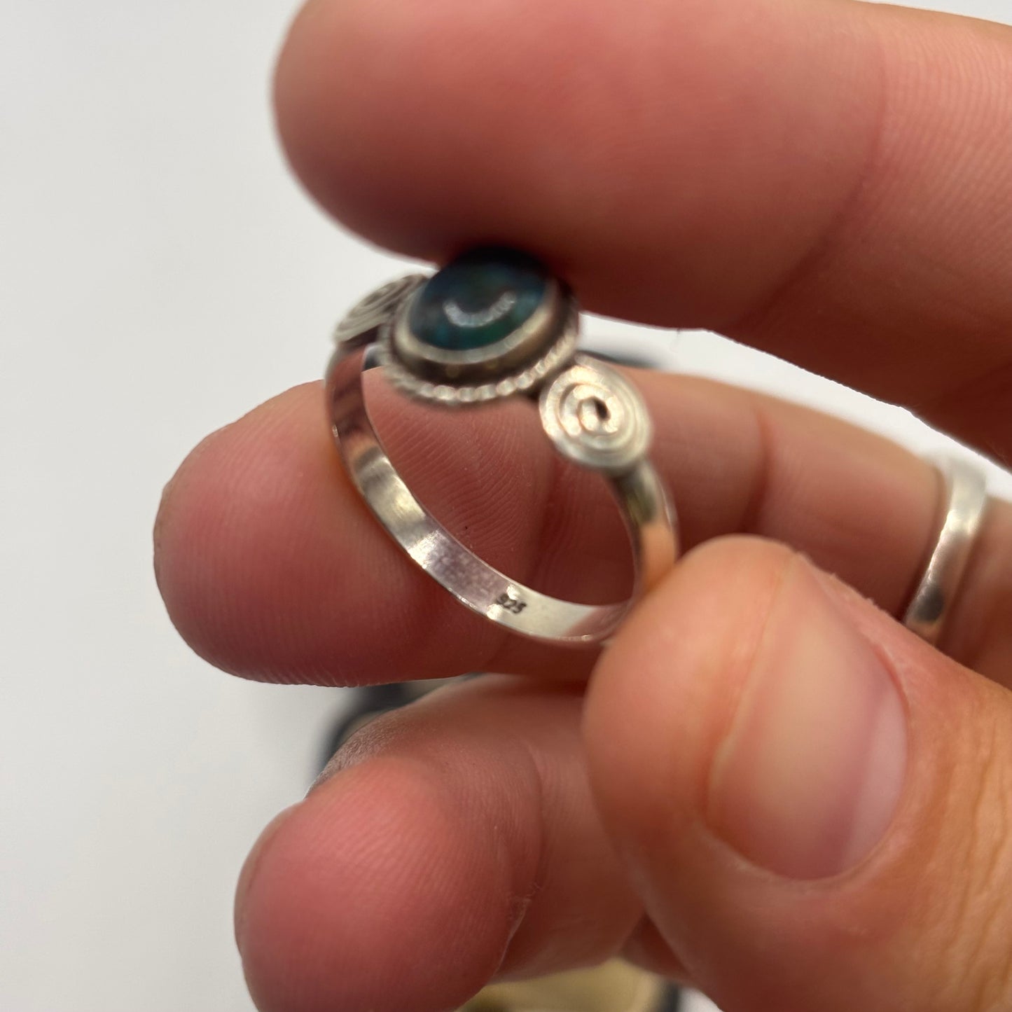 Silver Turquoise Ring (Q 1/2)