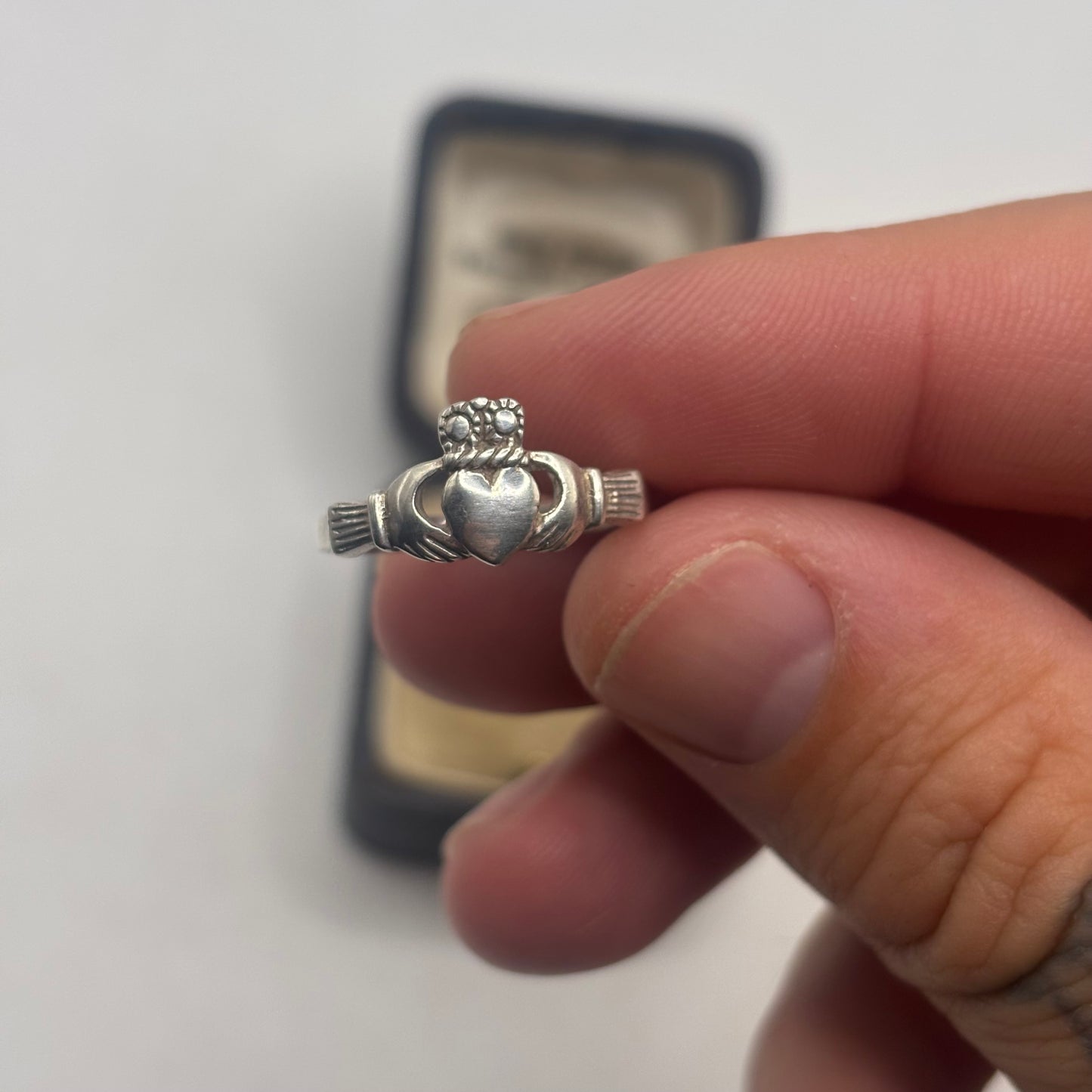 Silver Irish Claddagh Ring (P)