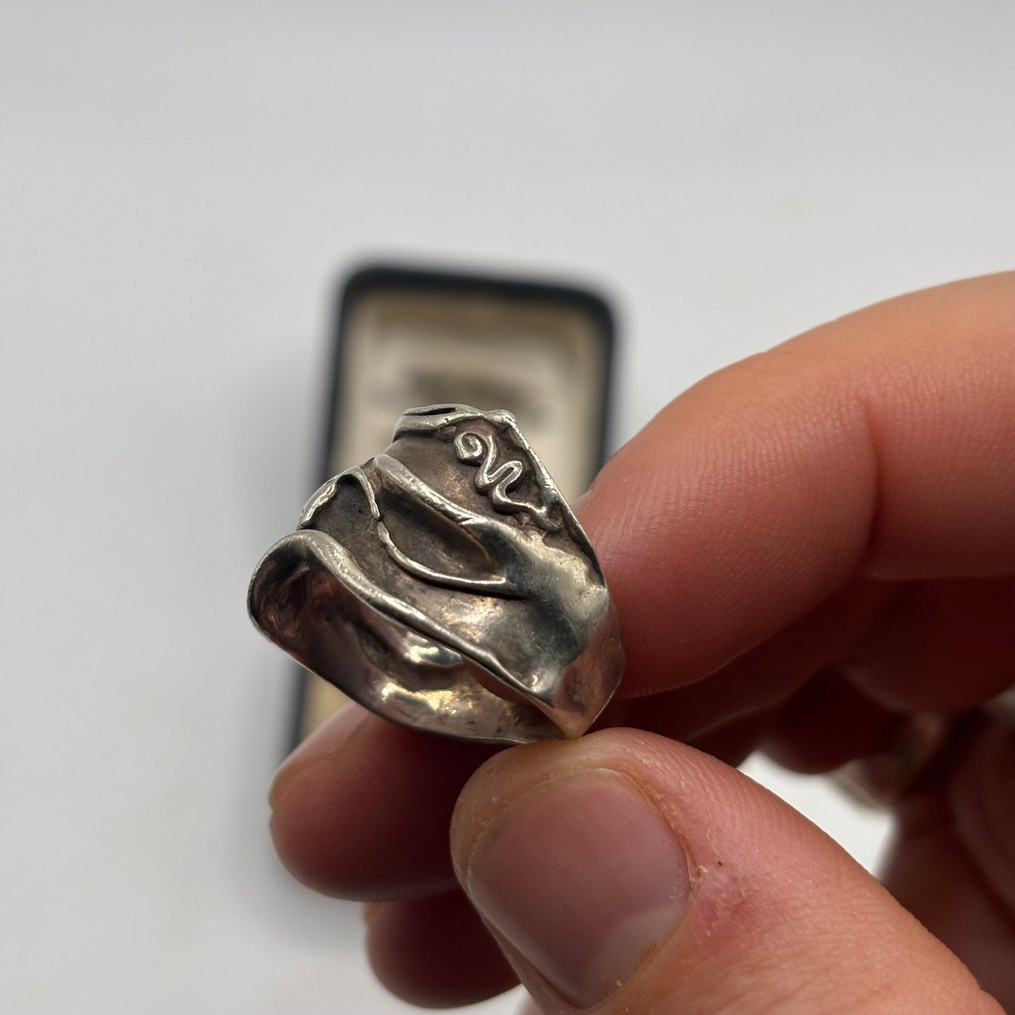 Silver Abstract Band Ring