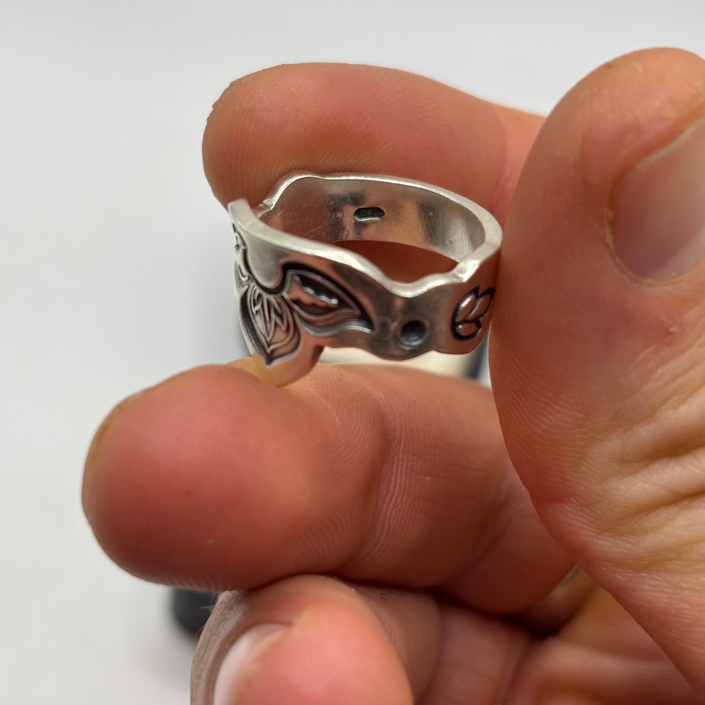 Silver Lotus Flower Band Ring