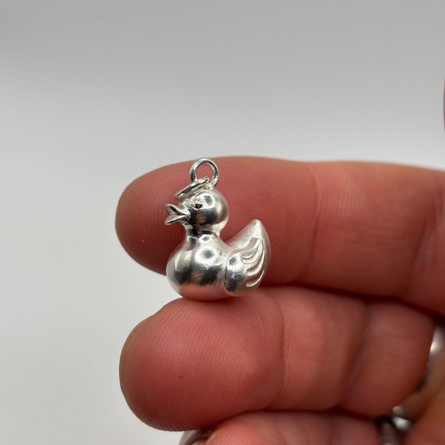 Silver Rubber Duck Pendant