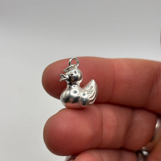 Silver Rubber Duck Pendant