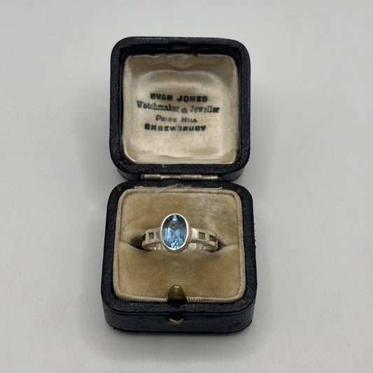 Silver Blue Topaz Ring