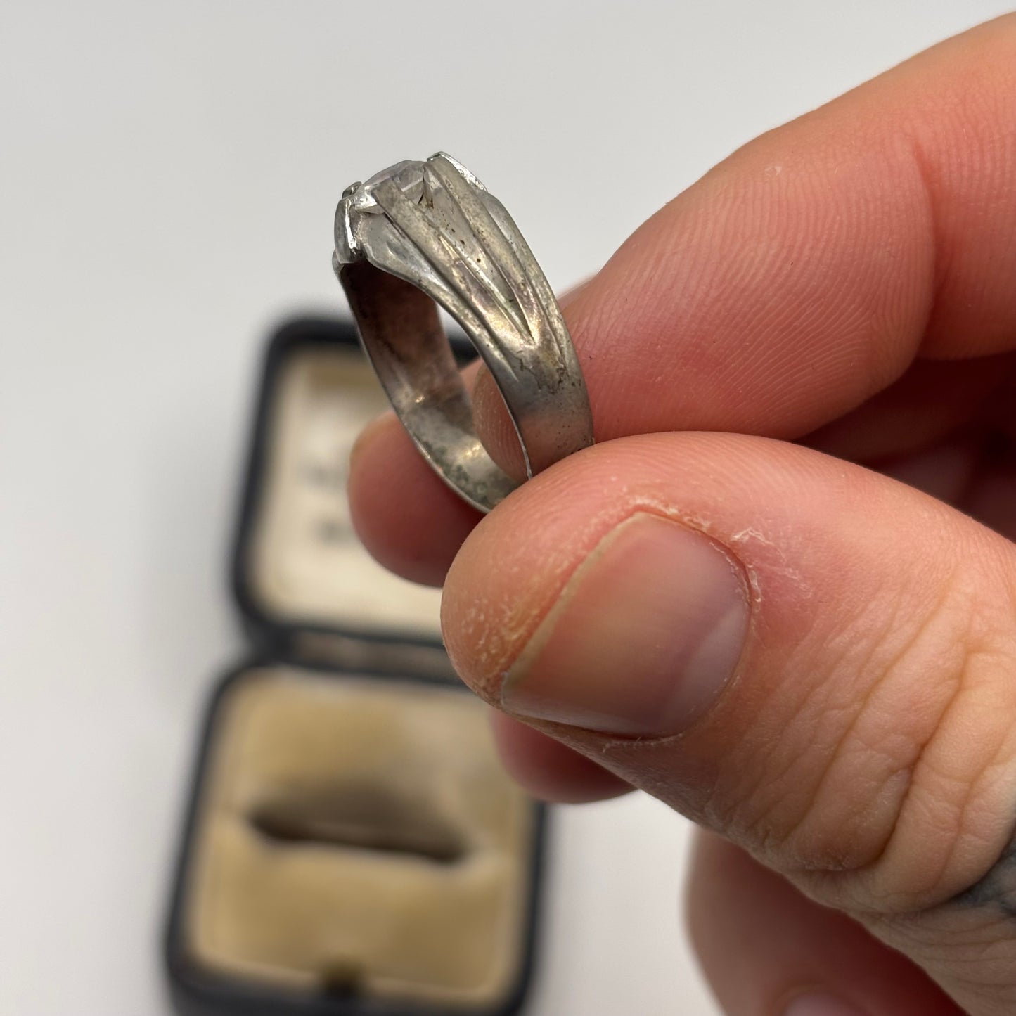 Silver CZ Signet Ring