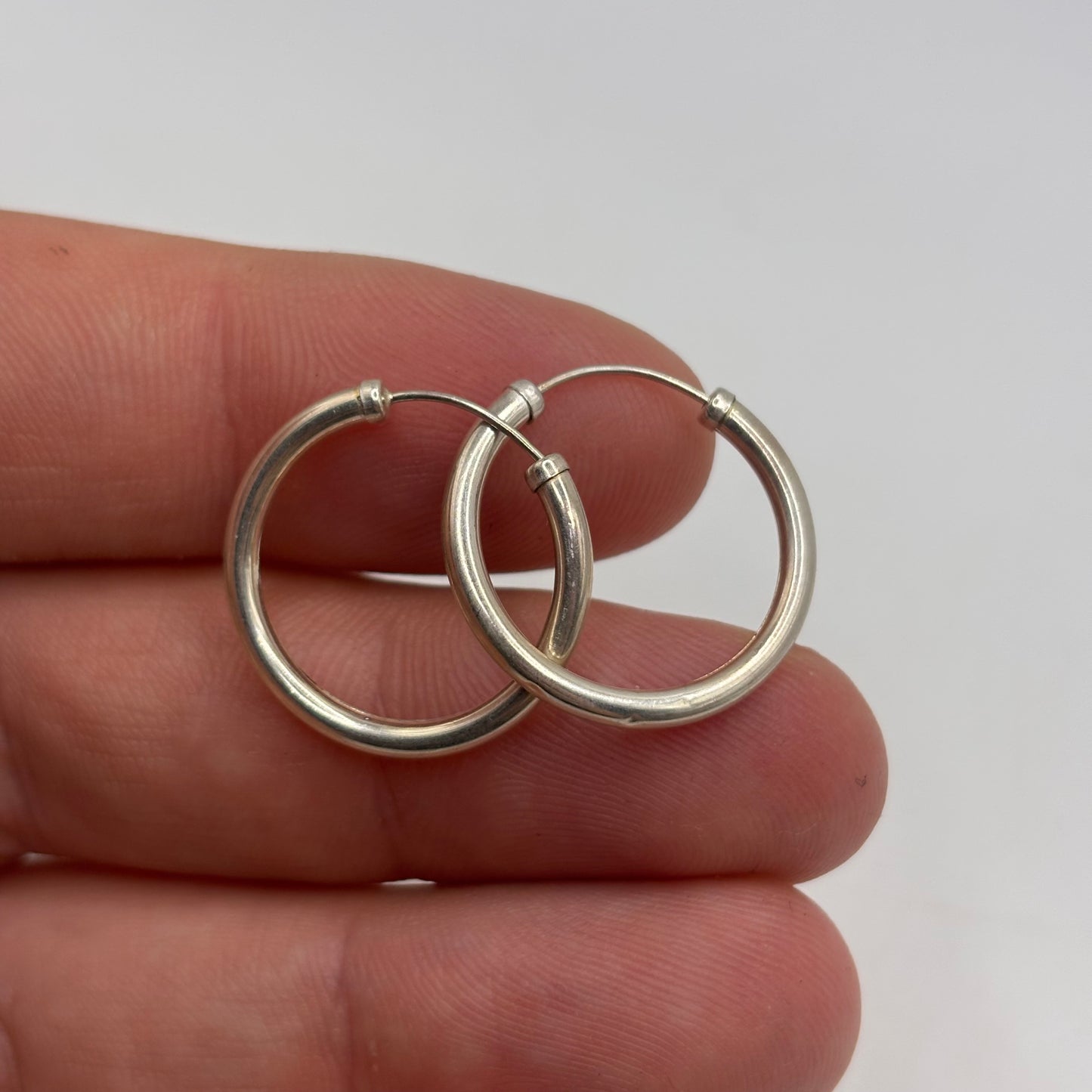 Silver 20mm Hoop Earrings